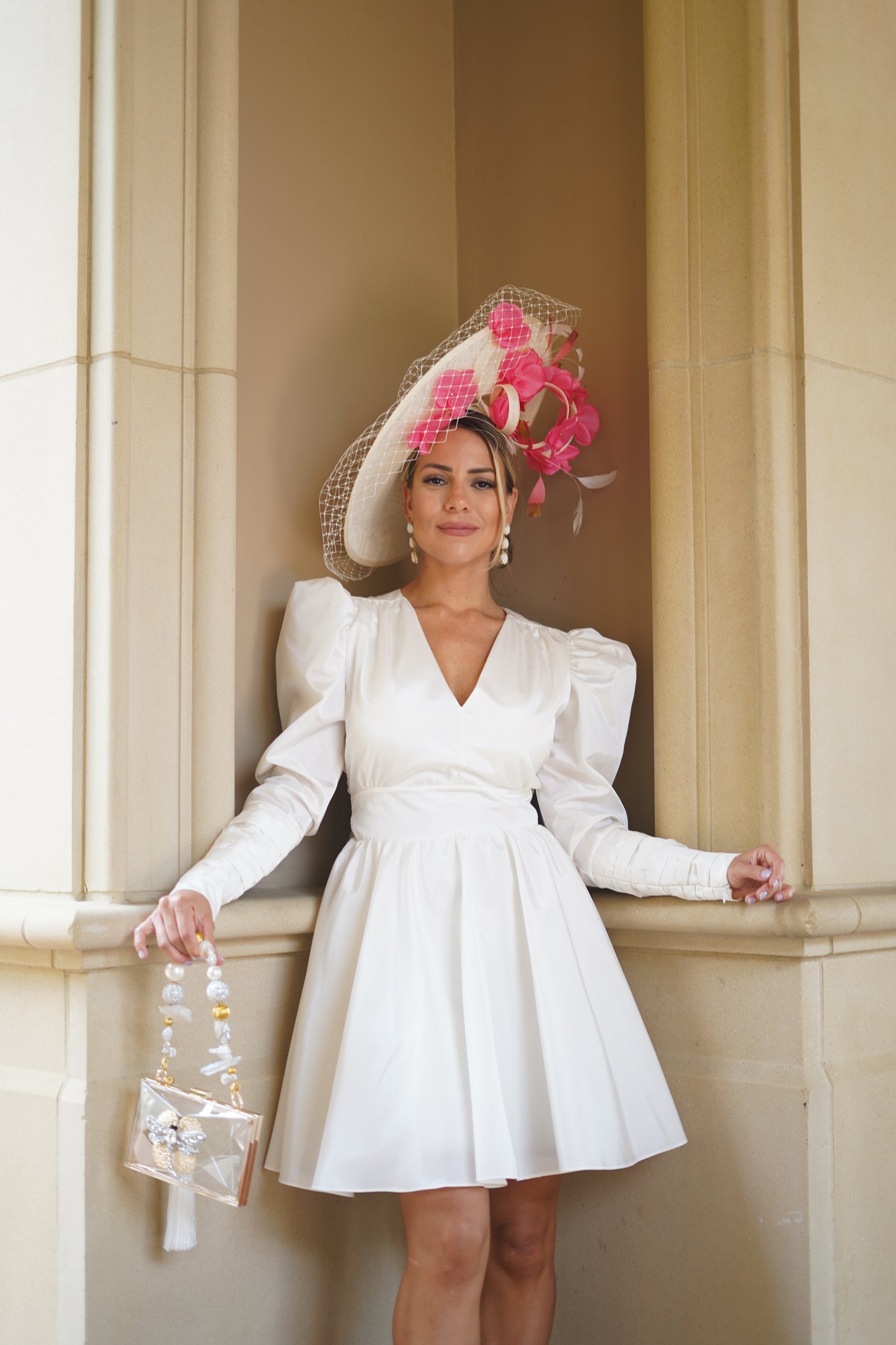 Gail Blue and Yellow Fascinator