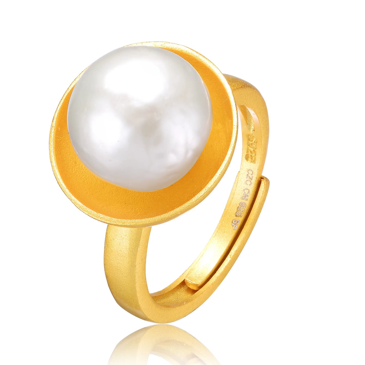 Adjustable Sterling Silver Freshwater Pearl Ring