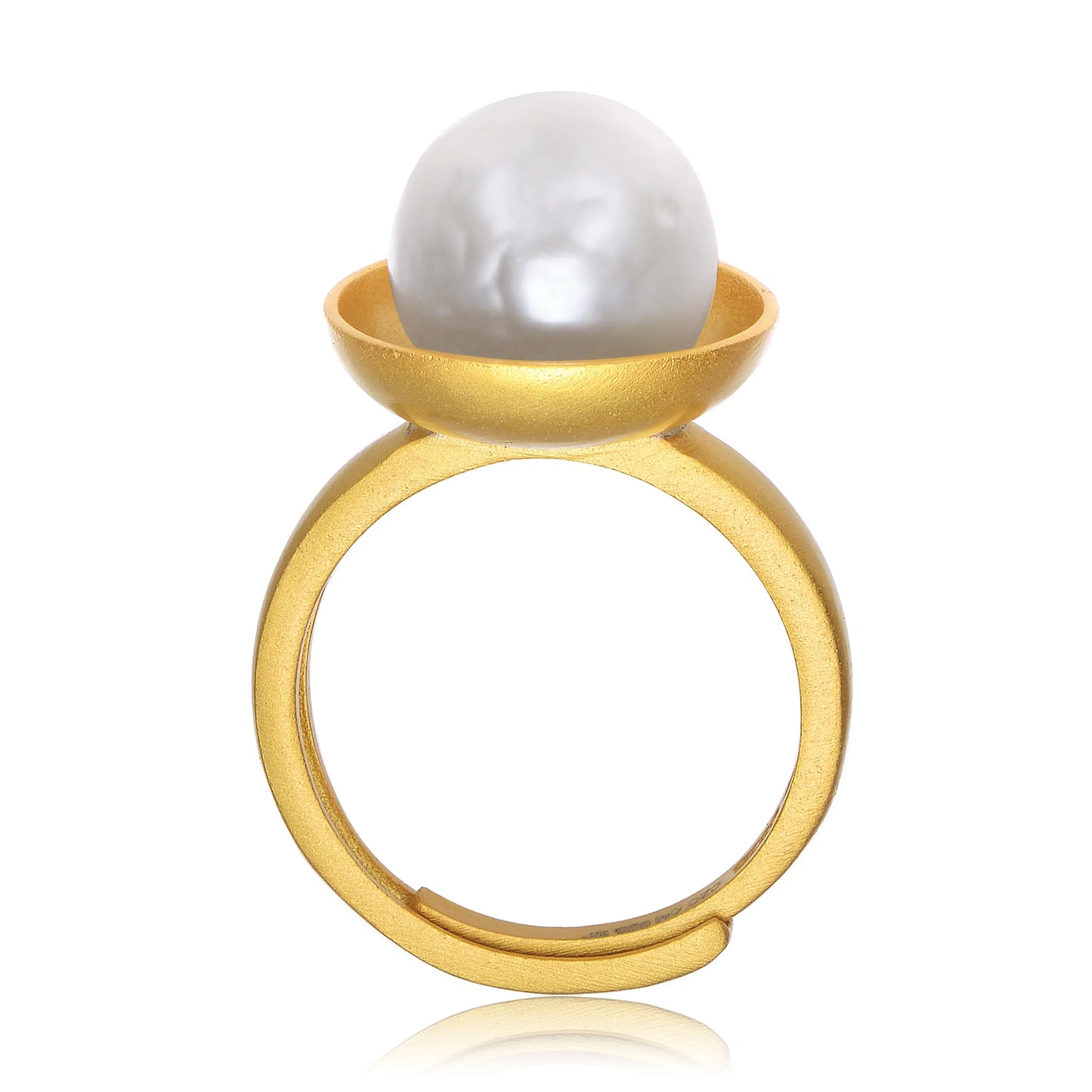 Adjustable Sterling Silver Freshwater Pearl Ring