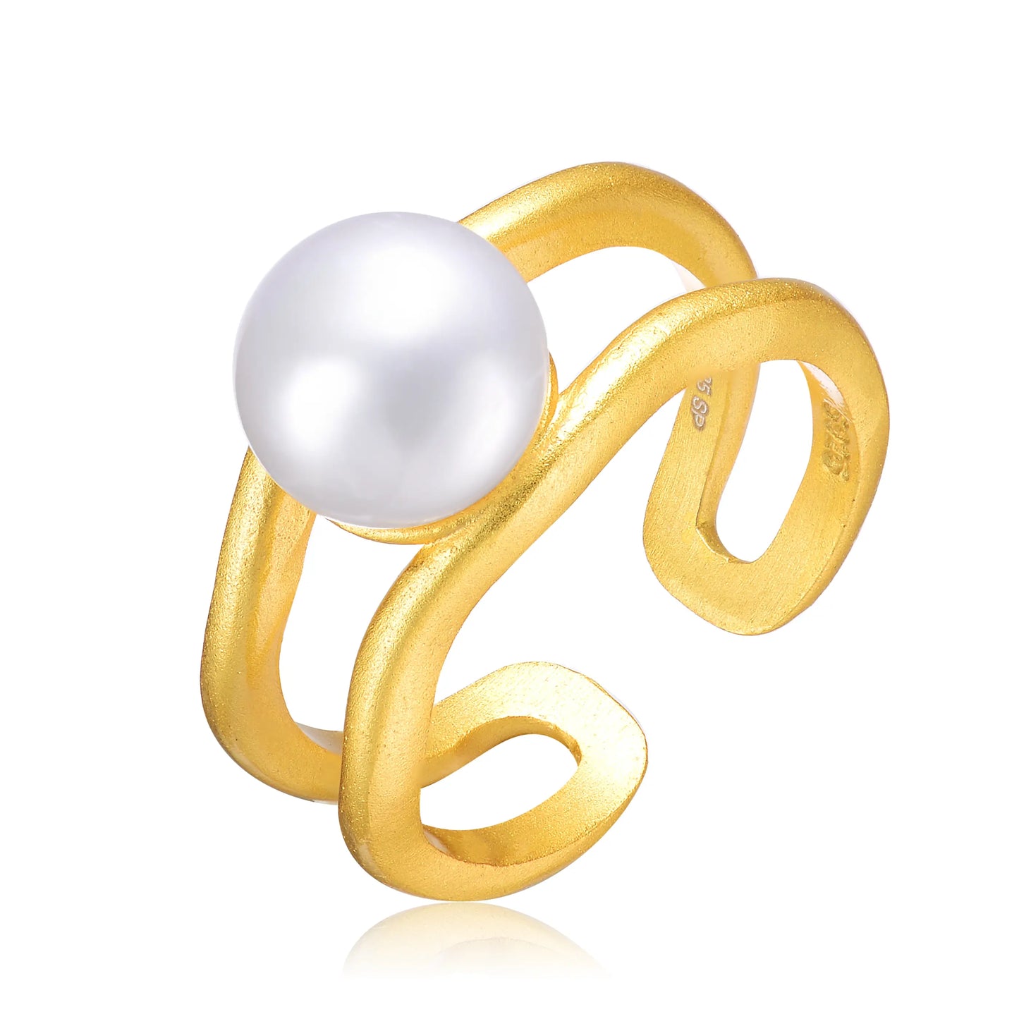 Adjustable Sterling Silver Freshwater Pearl Ring