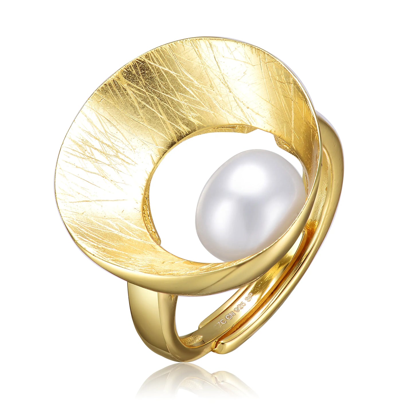 Adjustable Sterling Silver Freshwater Pearl Ring