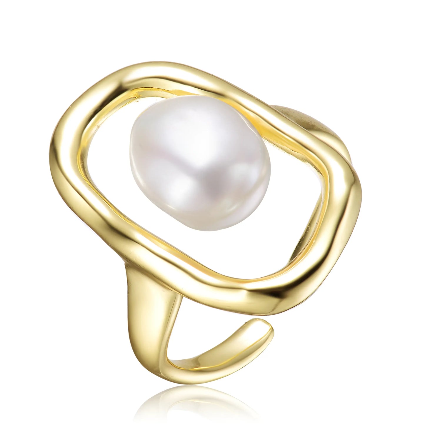 Adjustable Sterling Silver Freshwater Pearl Ring