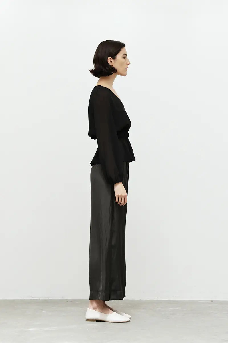 Chiffon Peplum Blouse
