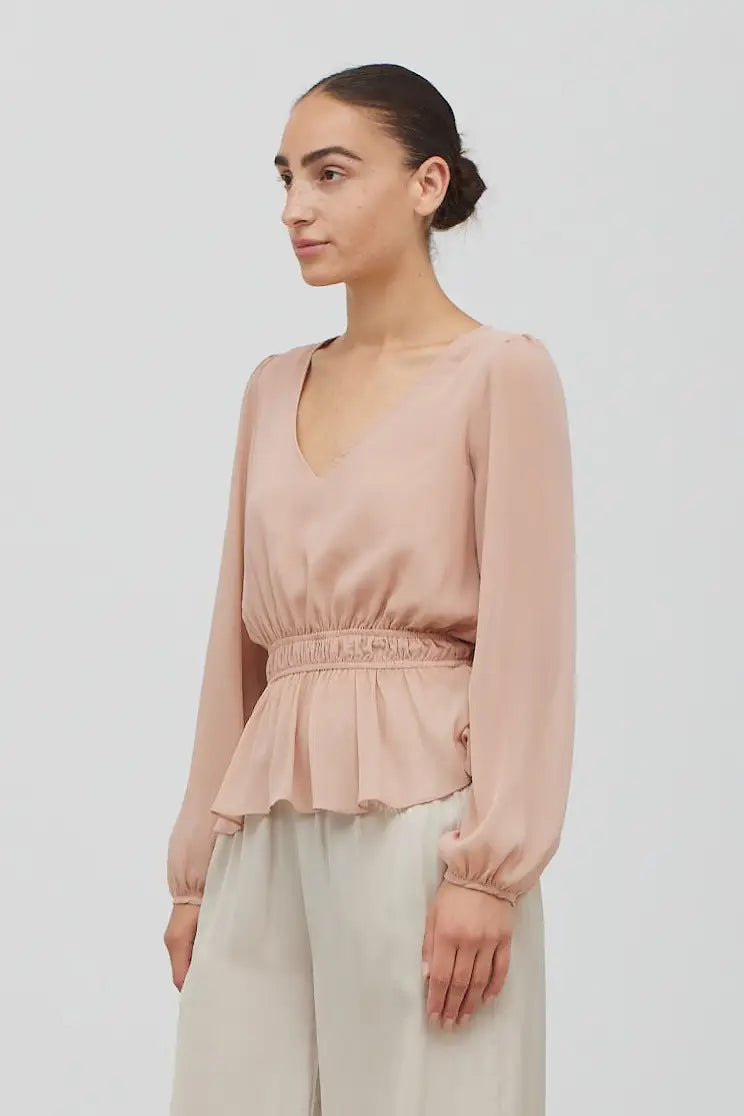 Chiffon Peplum Blouse