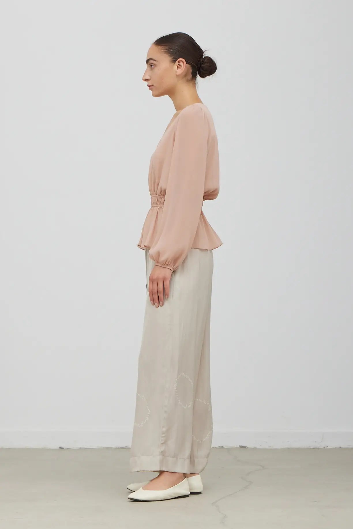 Chiffon Peplum Blouse