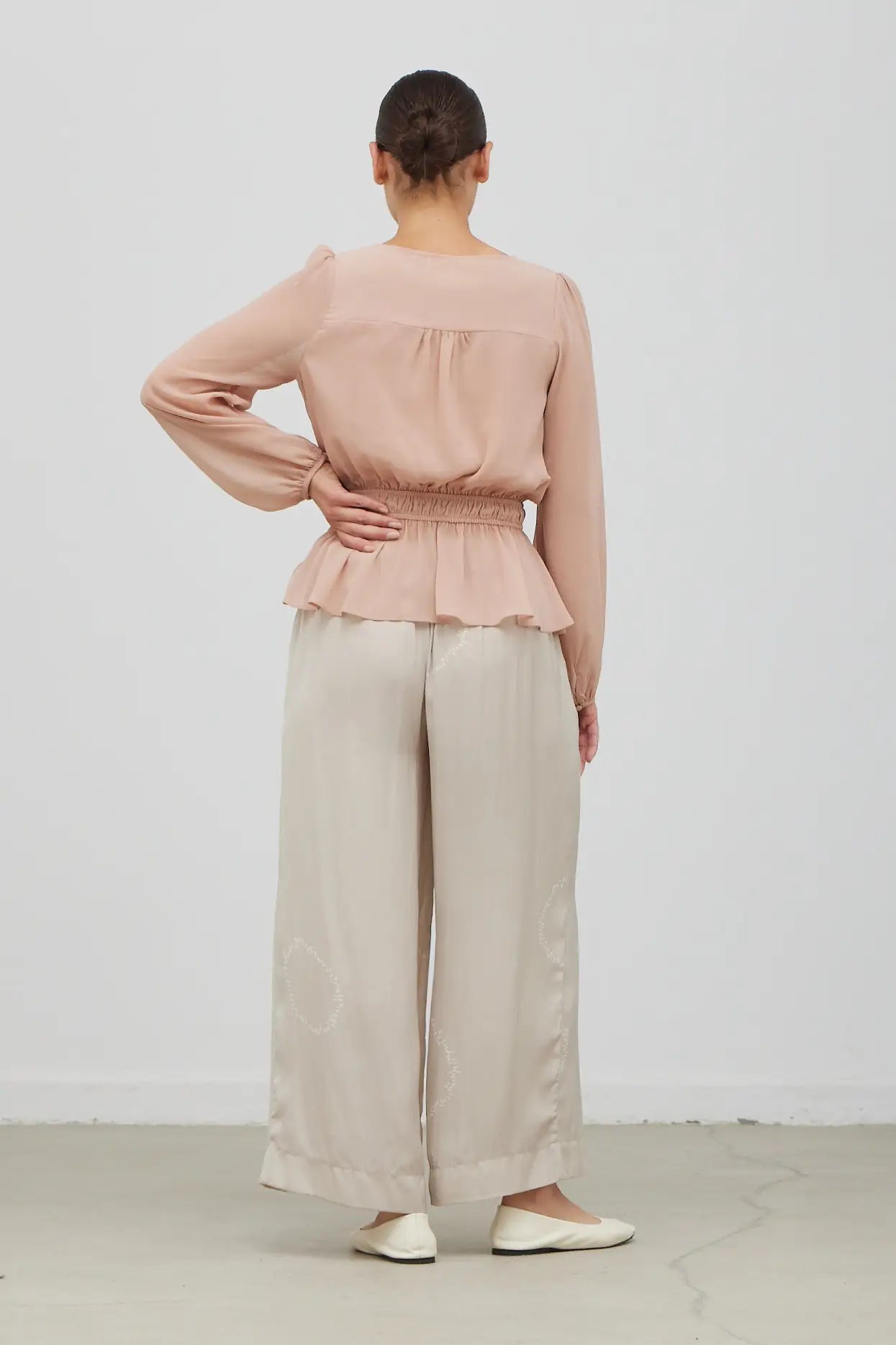 Chiffon Peplum Blouse
