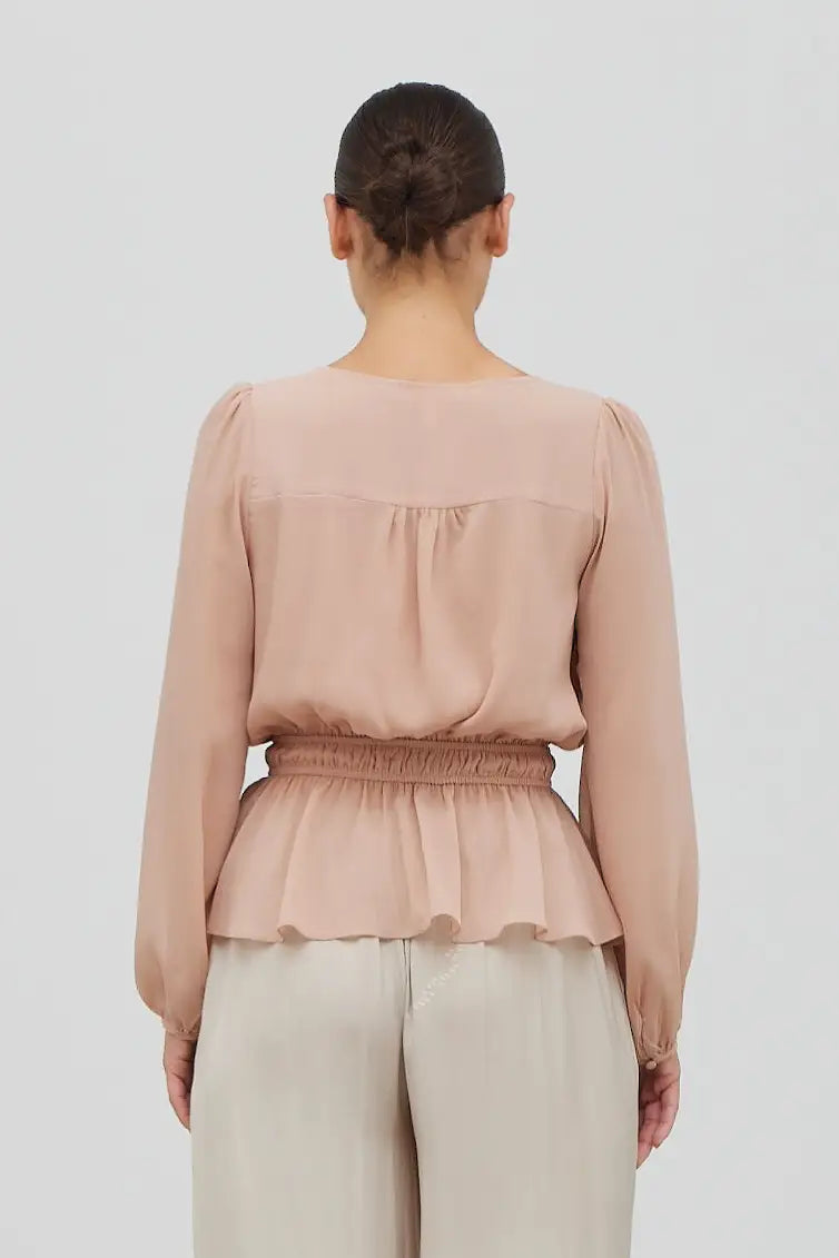 Chiffon Peplum Blouse