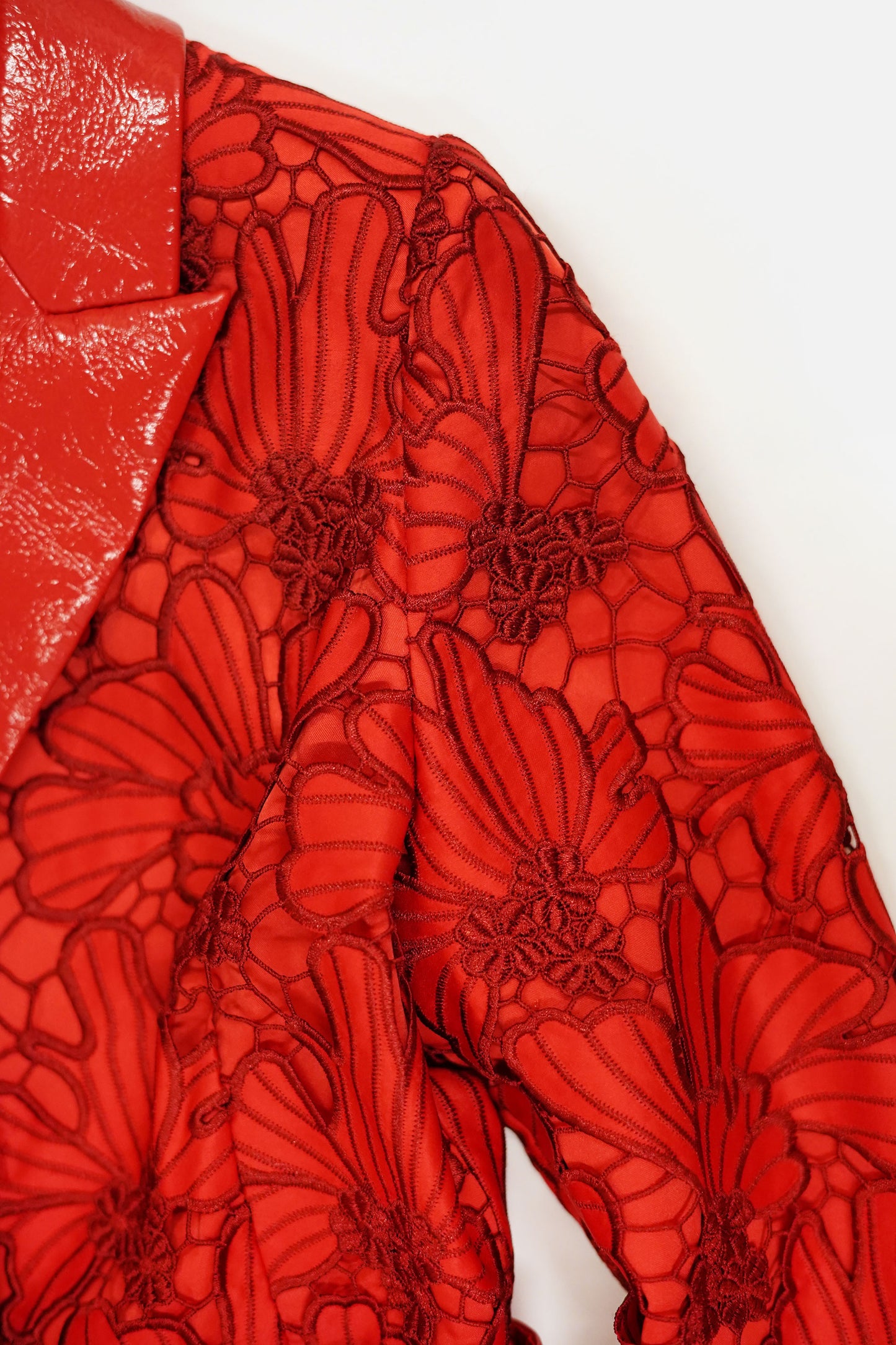 Red Playsuit Double-Breasted