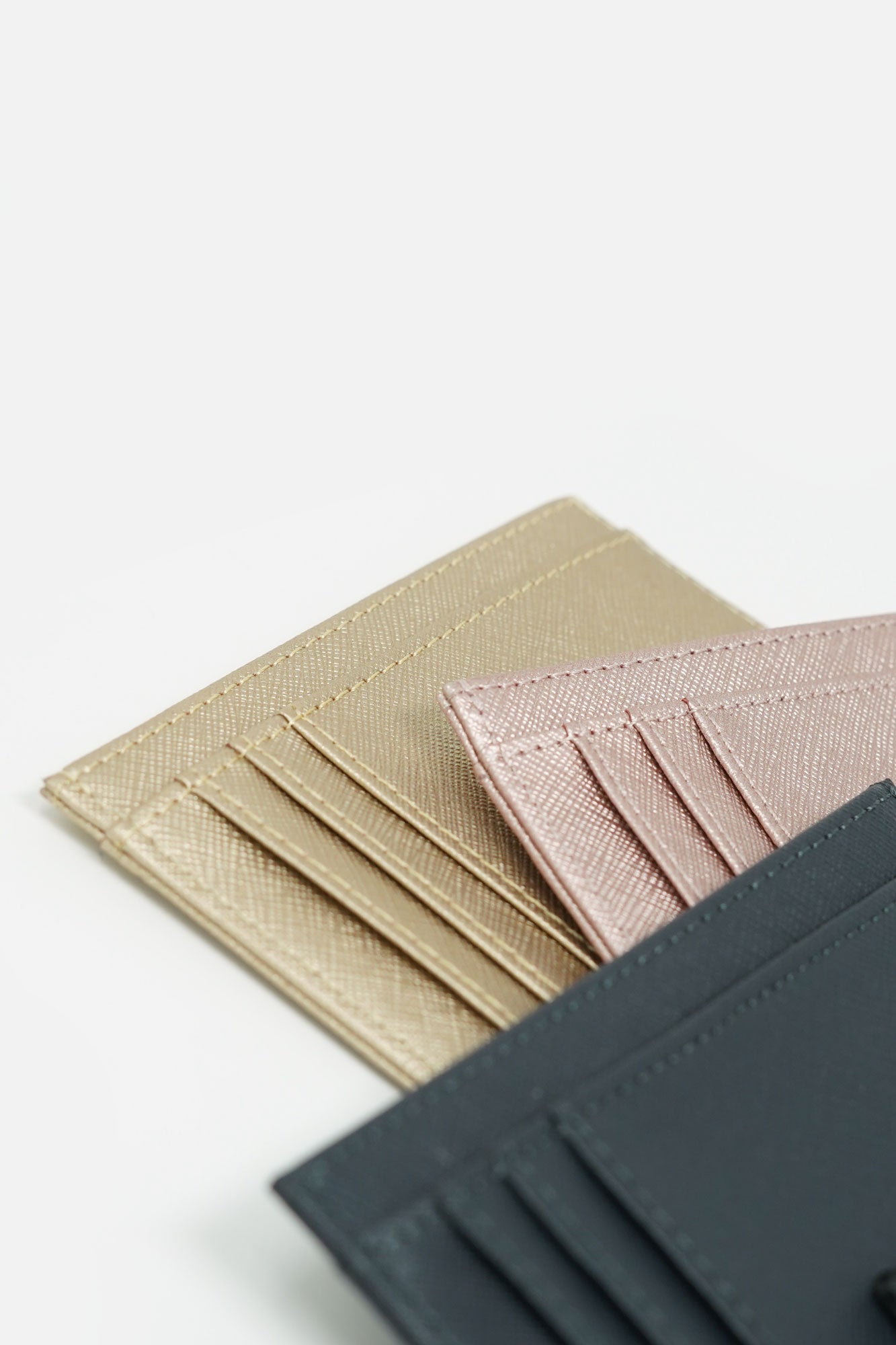 Edmee Saffiano Leather Minimalist Card Holder