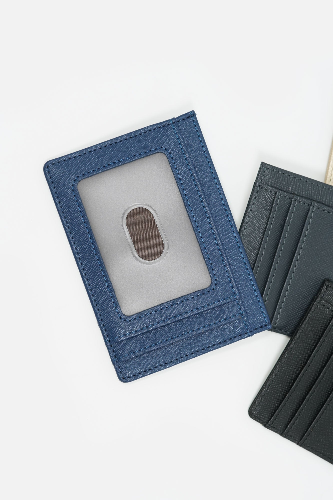 Edmee Saffiano Leather Minimalist Card Holder