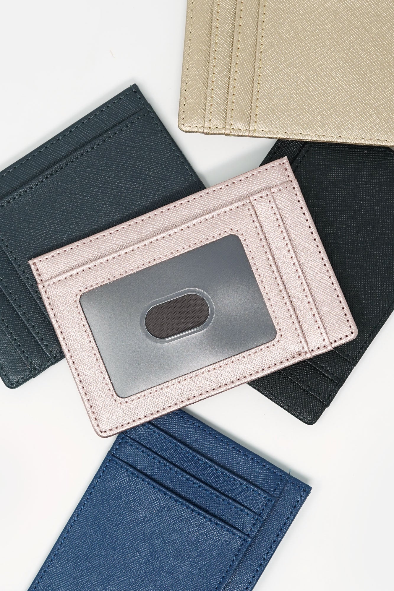 Edmee Saffiano Leather Minimalist Card Holder