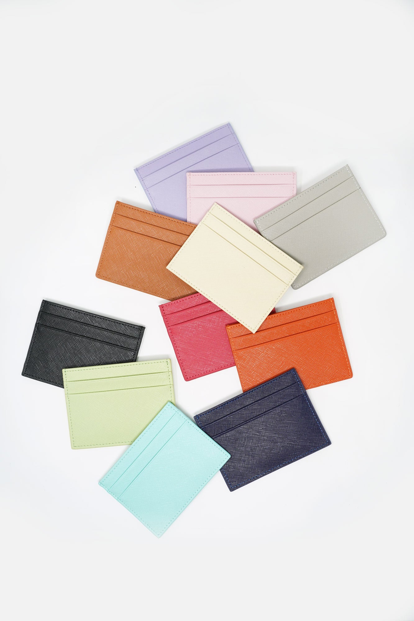 Esme Saffiano Leather Minimalist Card Holder