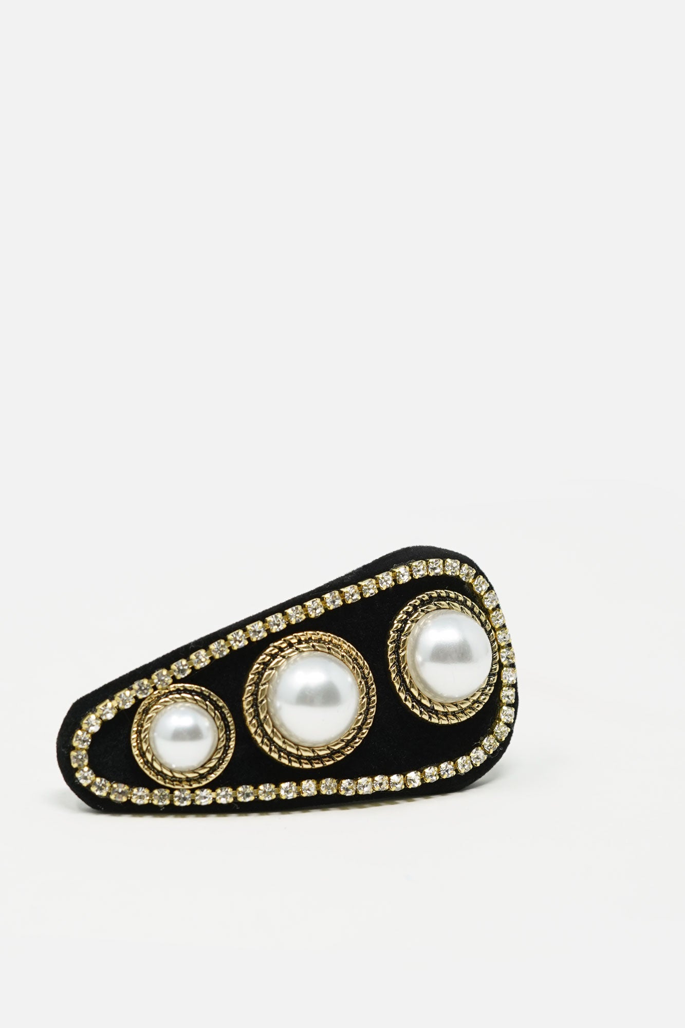 Lucie Velvet Pearl Barrette
