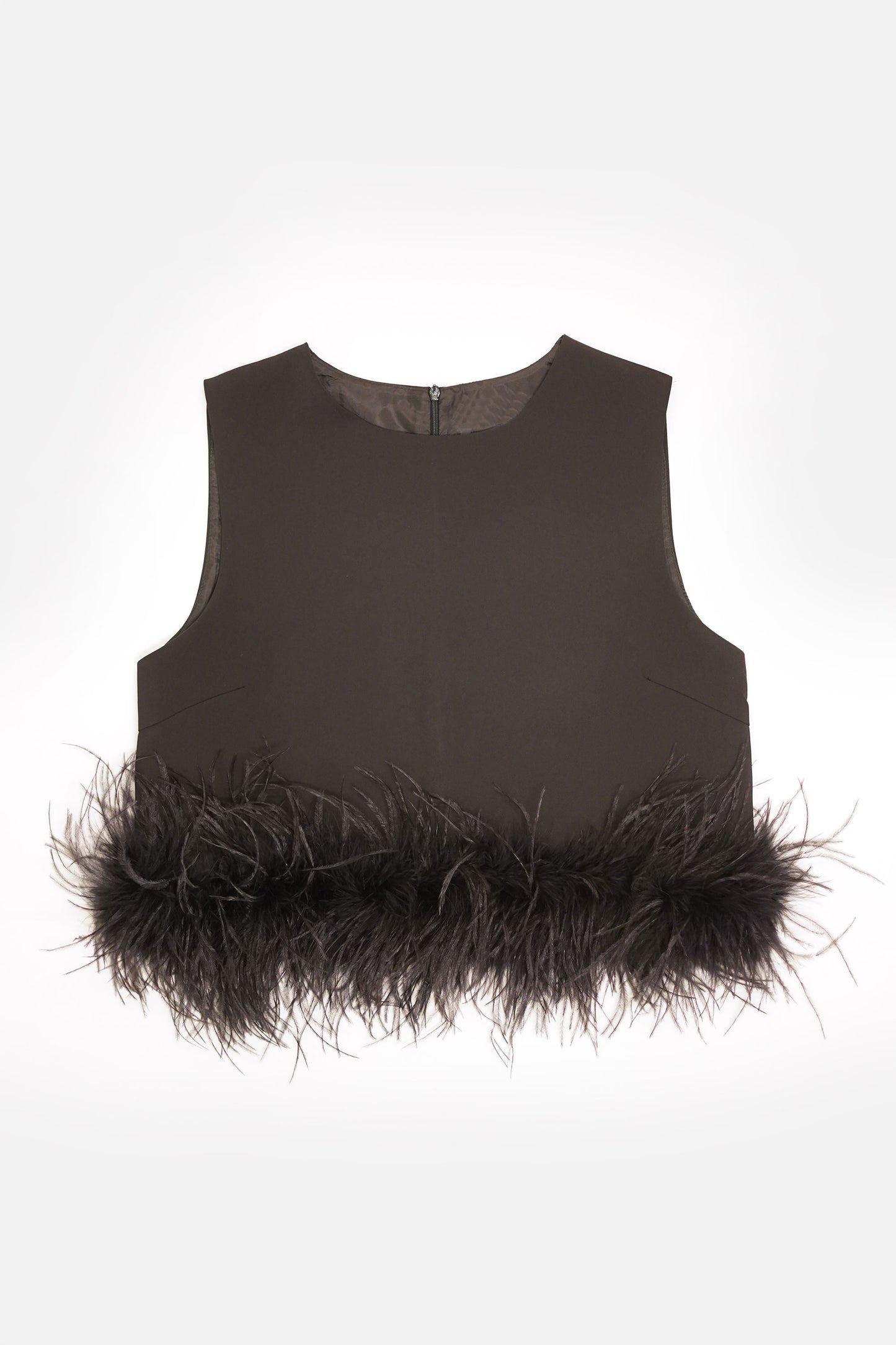 Sleeveless Feather Top