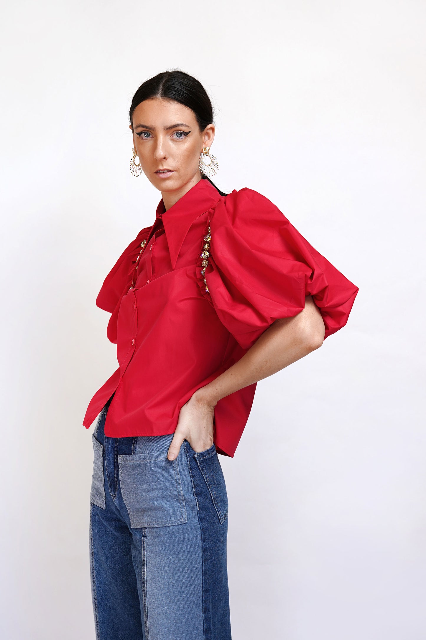 Wide Leg Expression Pocket Jeans