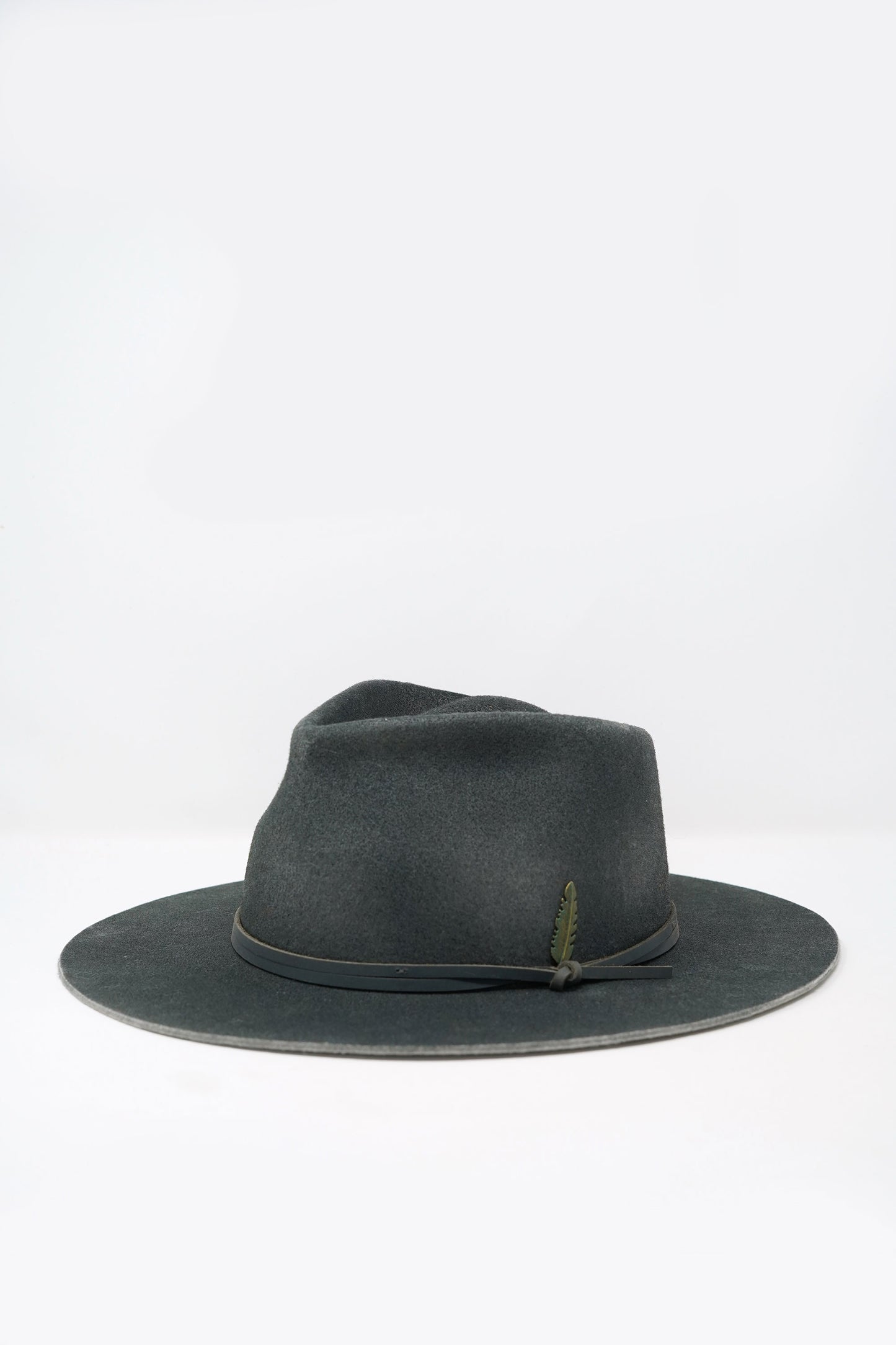 Wool Felt Fedora Hat - Feather Band