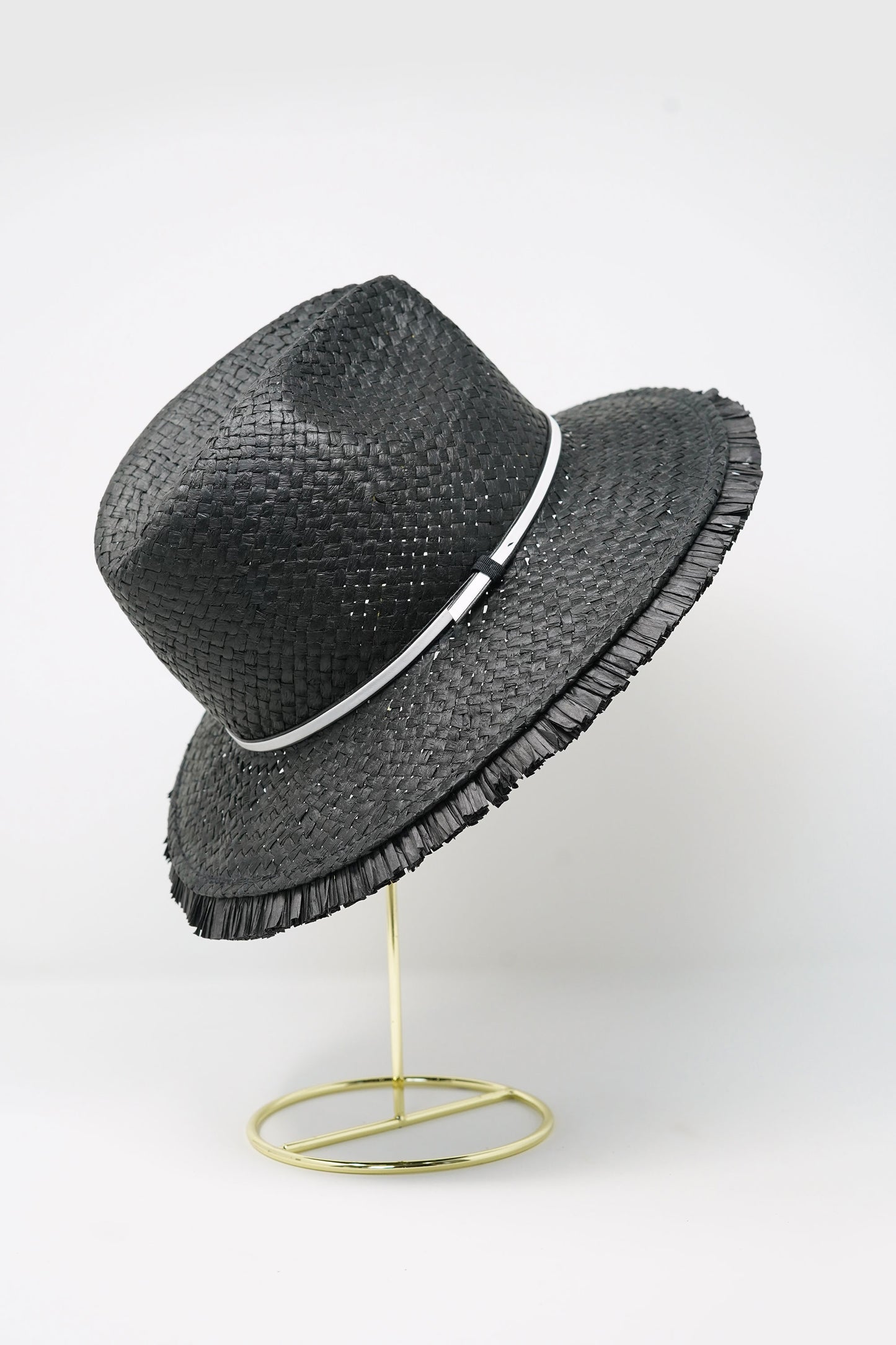 Suffolk Woven Black Straw Hat