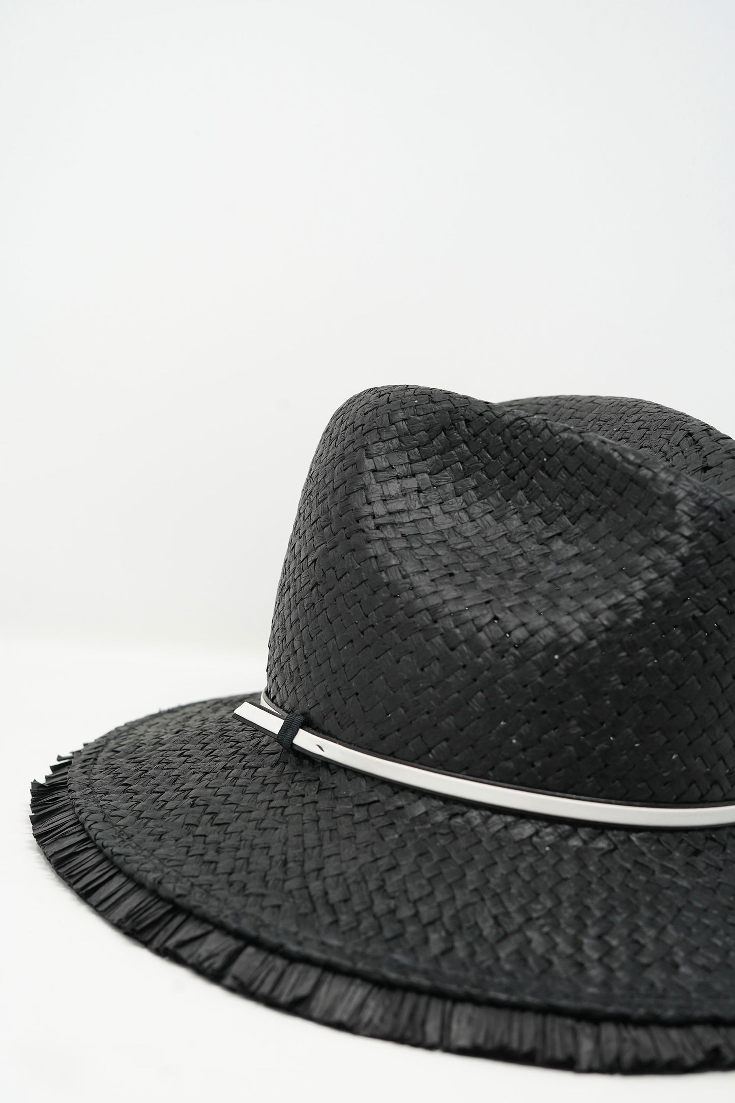 Suffolk Woven Black Straw Hat
