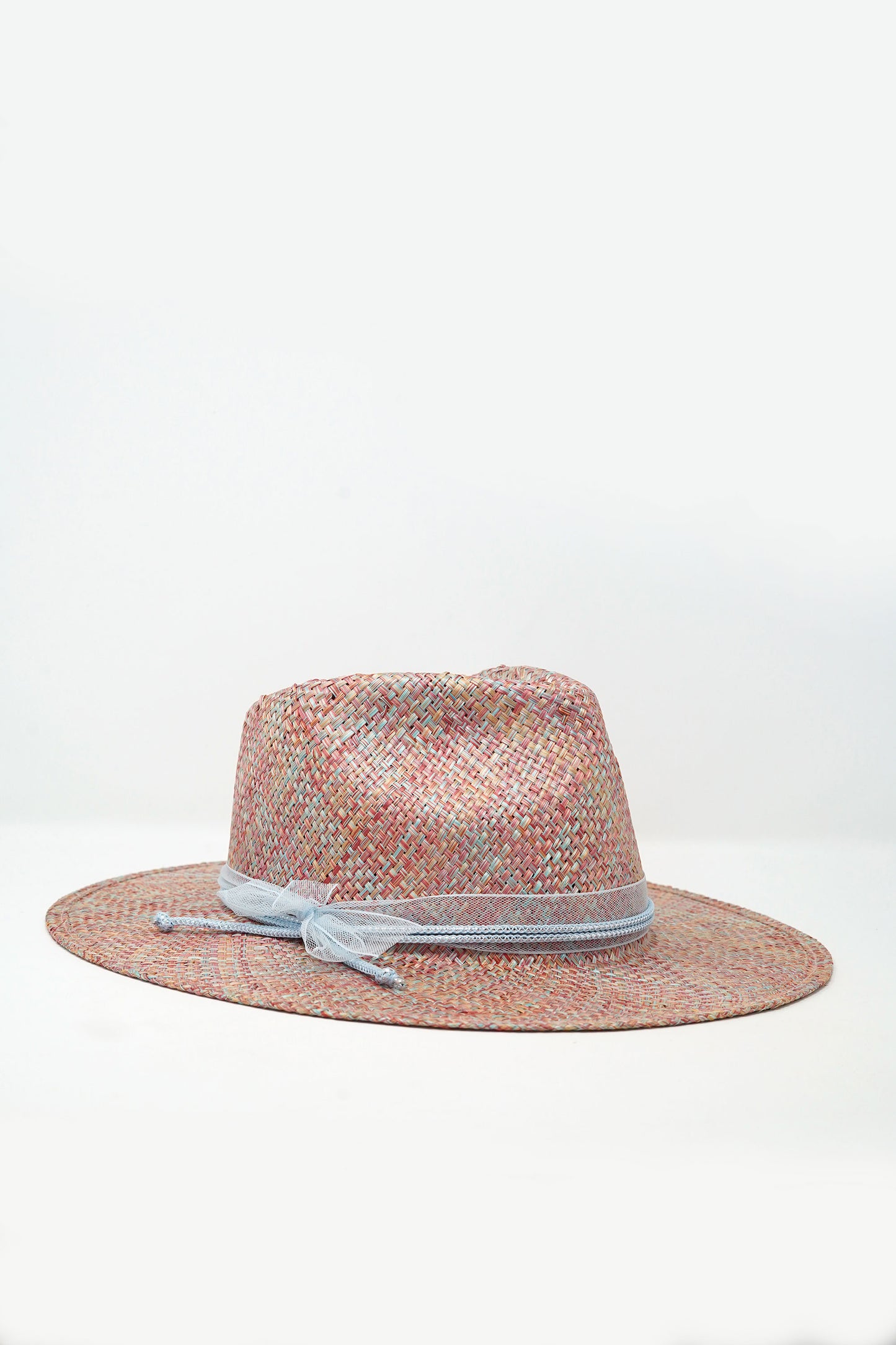 Hester Woven Straw Pink Hat