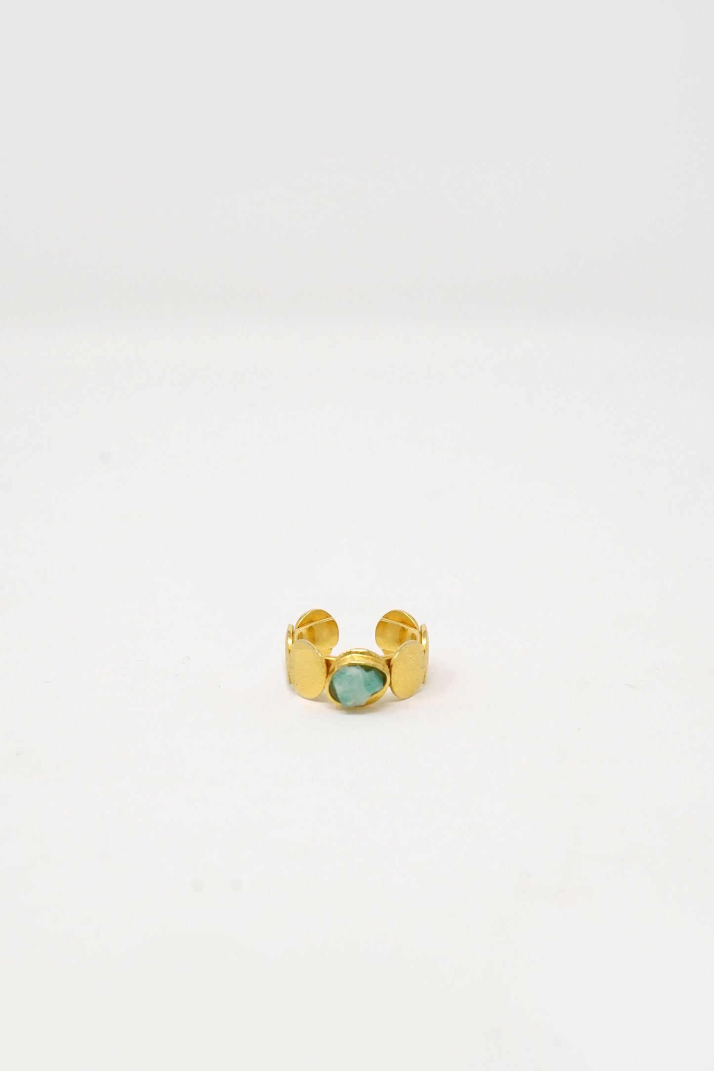 Laura Ring Raw Emerald 24k Gold-Plated