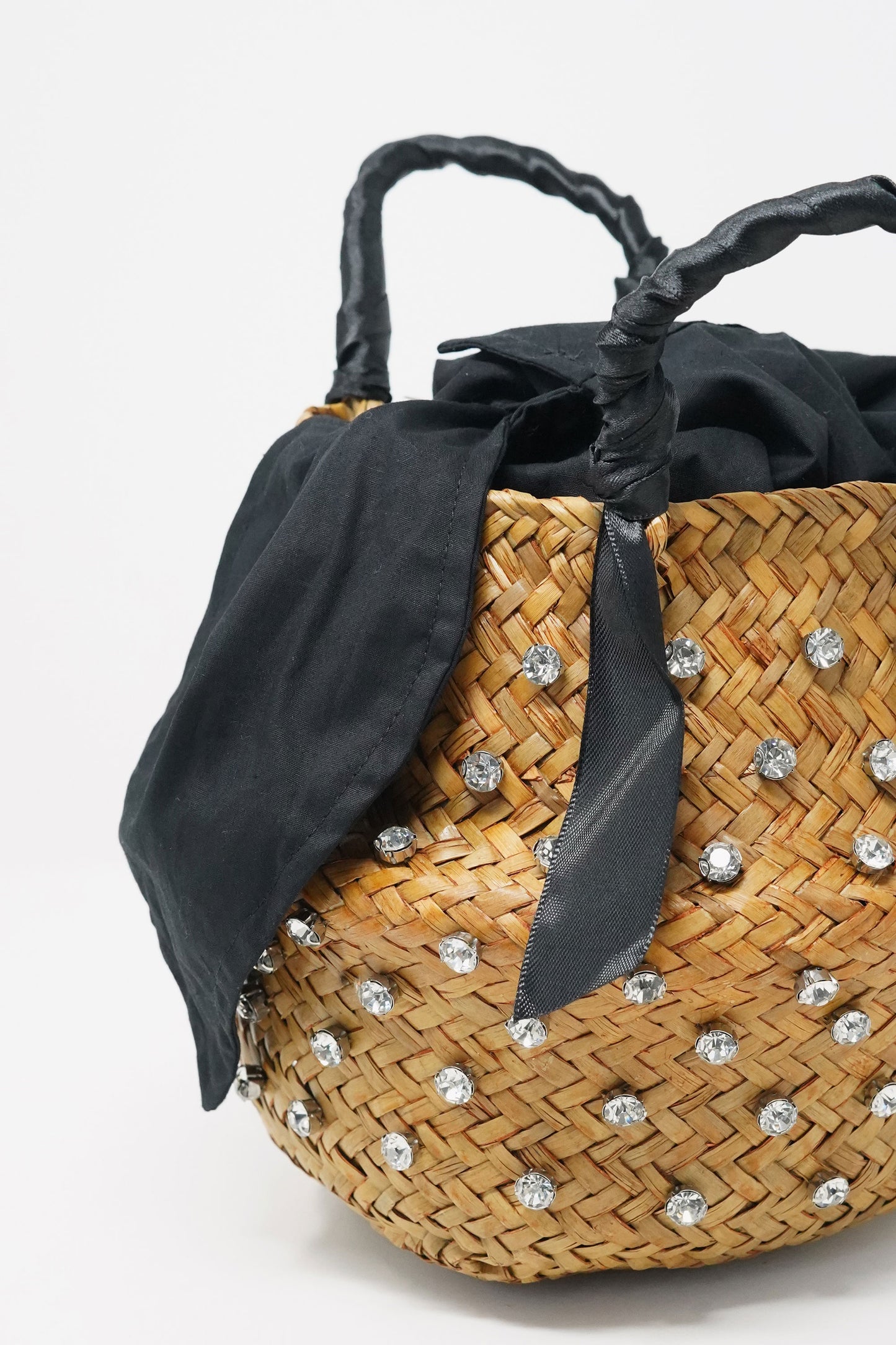 Mabelle Embellished Straw Bag