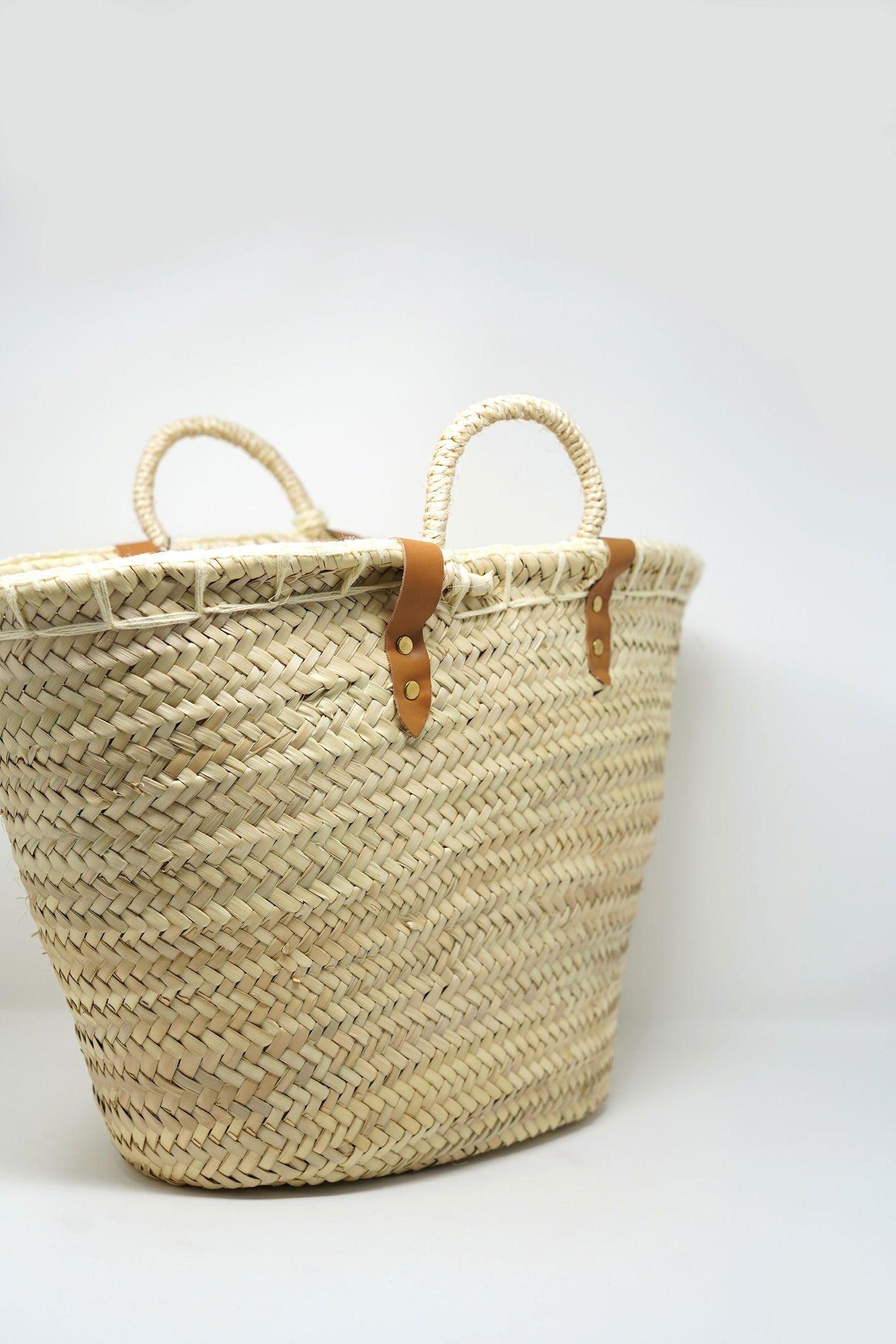 Handwoven Large White Blanco Basket