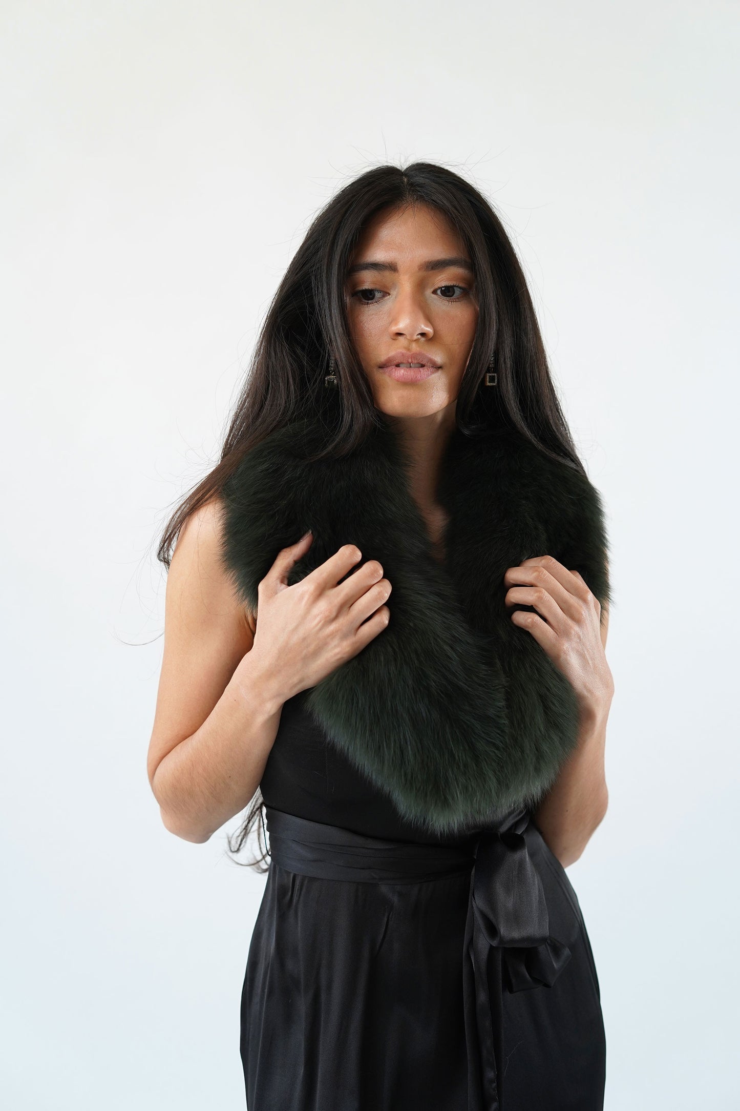 Sylvana Fur Scarf Green