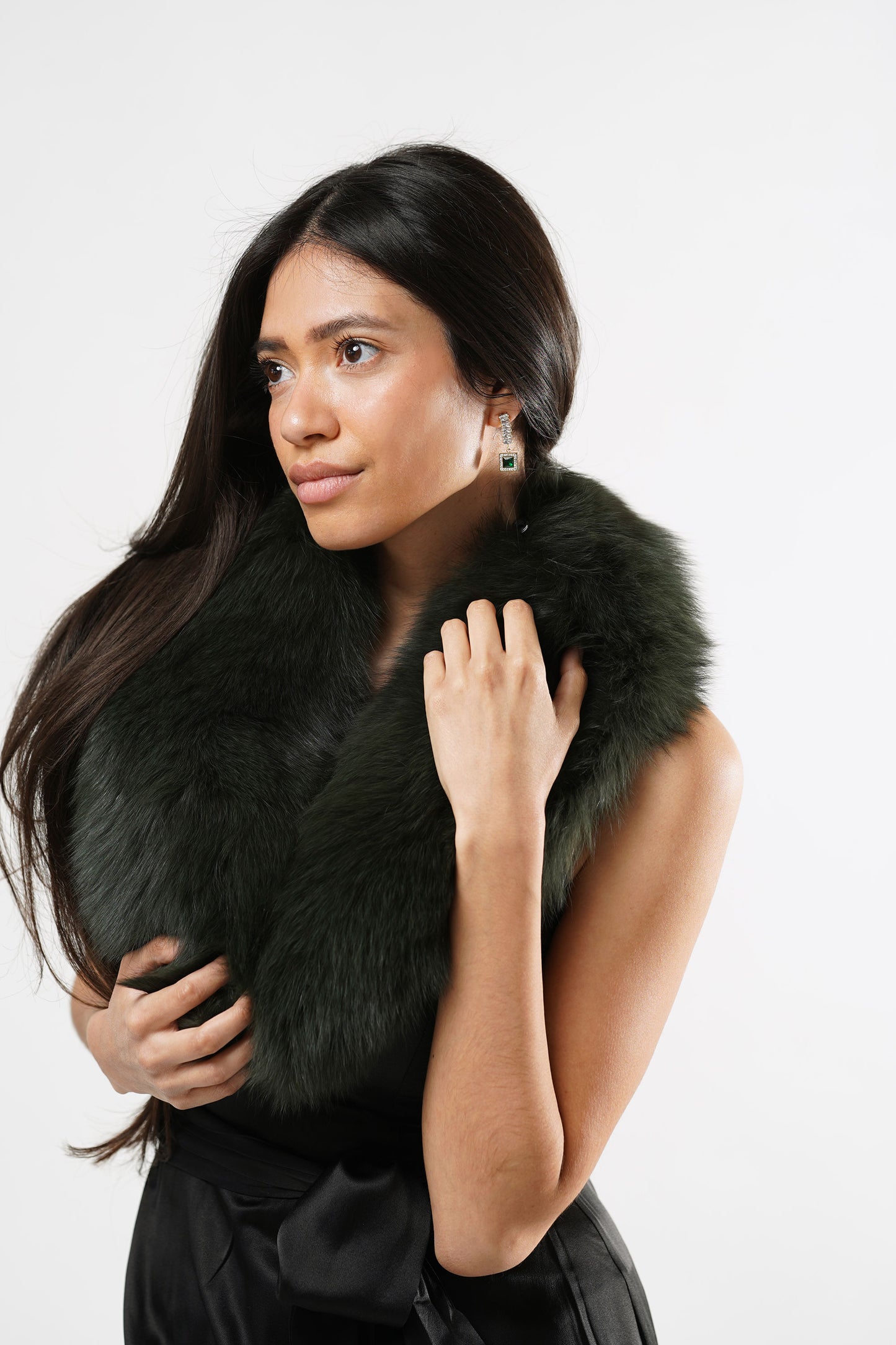 Sylvana Fur Scarf Green