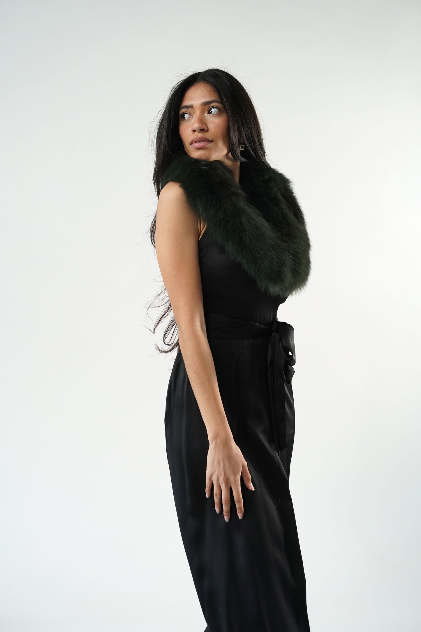 Sylvana Fur Scarf Green