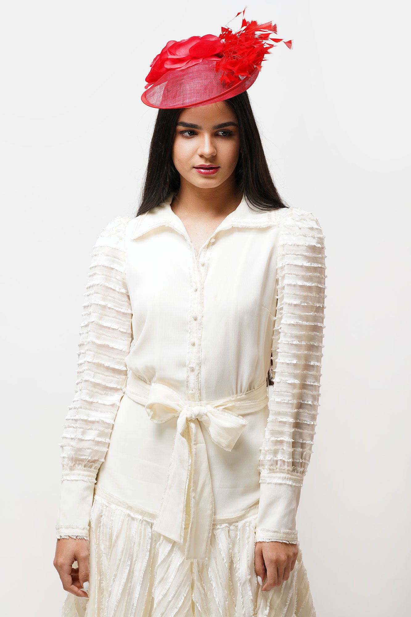 Caroline Ivory Midi Dress