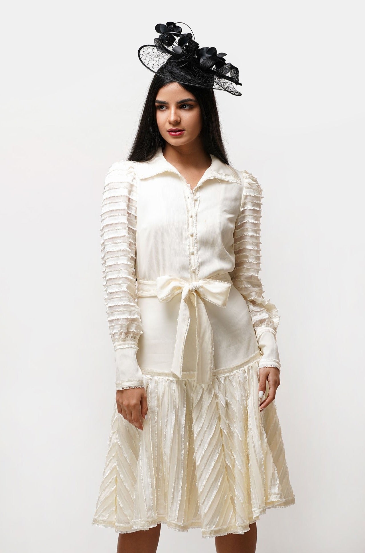 Caroline Ivory Midi Dress