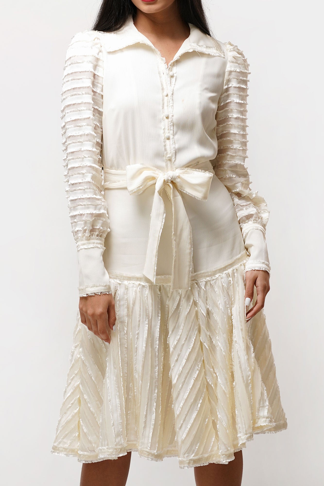 Caroline Ivory Midi Dress
