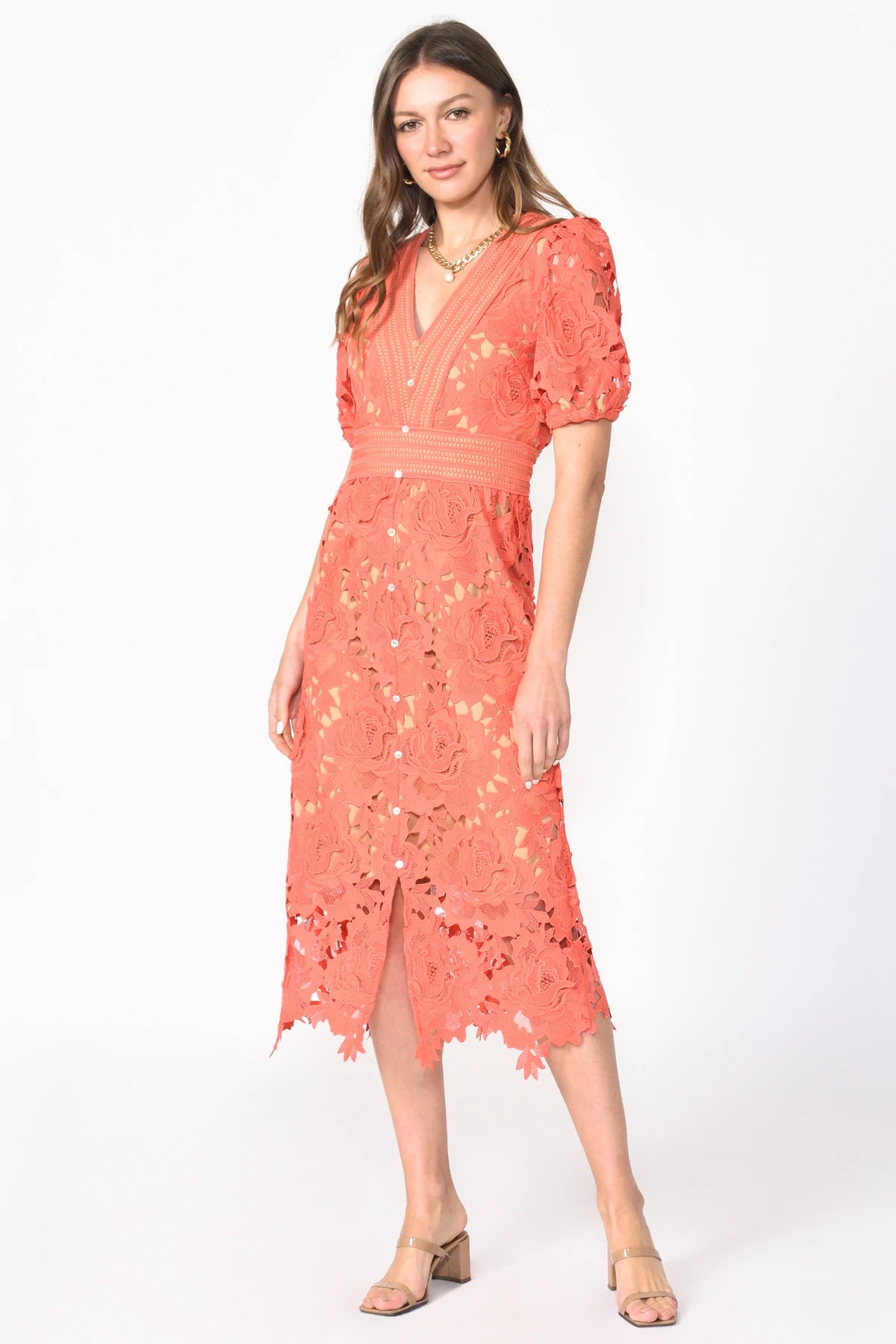 Adrian Crochet Lace Dress