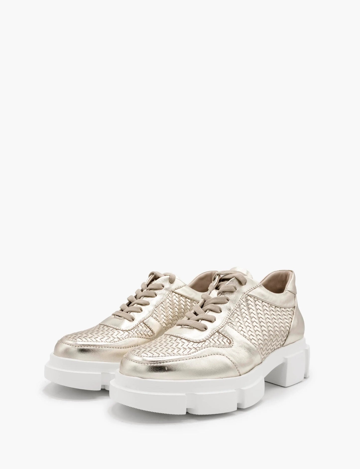 Platinum Laminated Sneakers