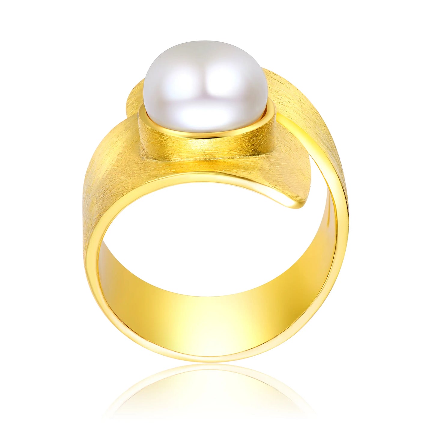 Adjustable Sterling Silver Freshwater Pearl Ring