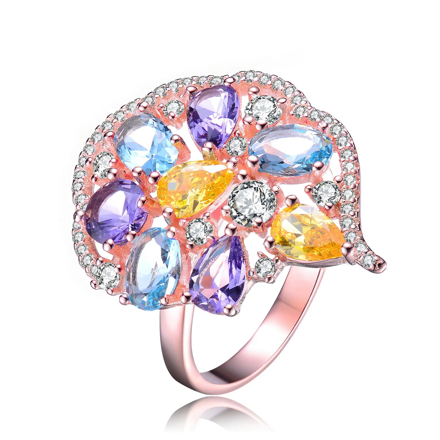Sterling Silver Cubic Zirconia Ring(9974Mc6)