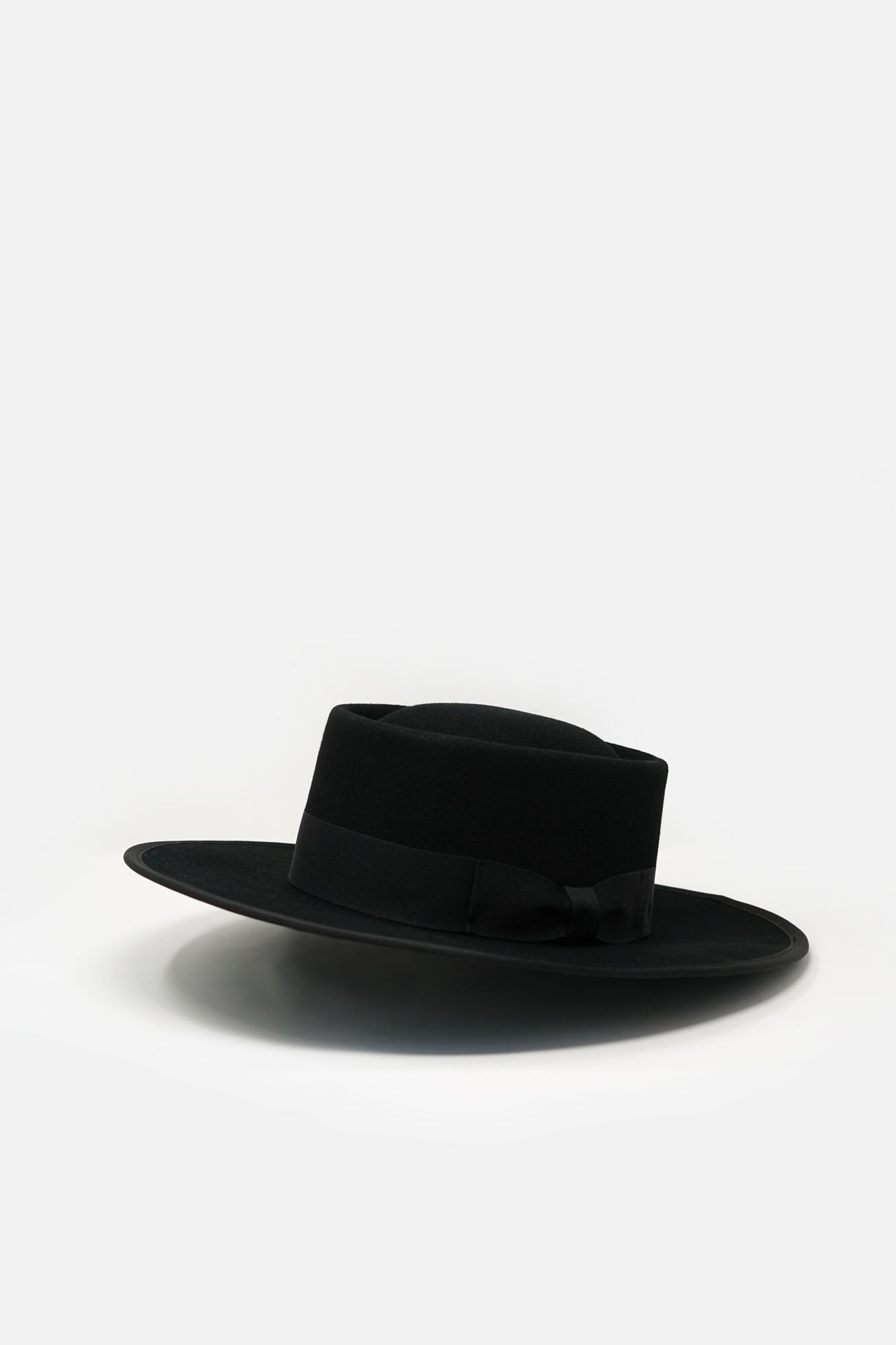 Benezet Wool Felt Boater Hat - Black