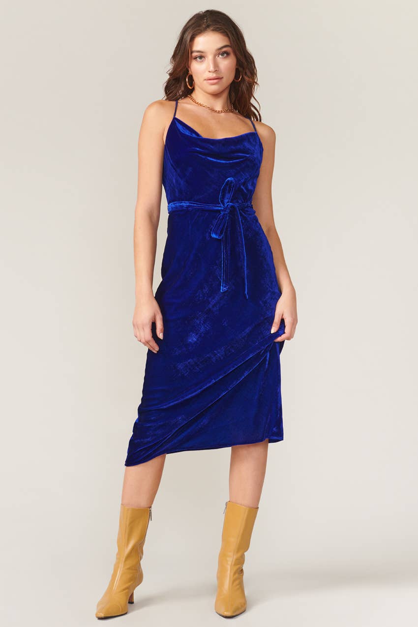 Zana Velvet Cowl Neck Slip Dress Zana Velvet Cowl Neck Slip Dress