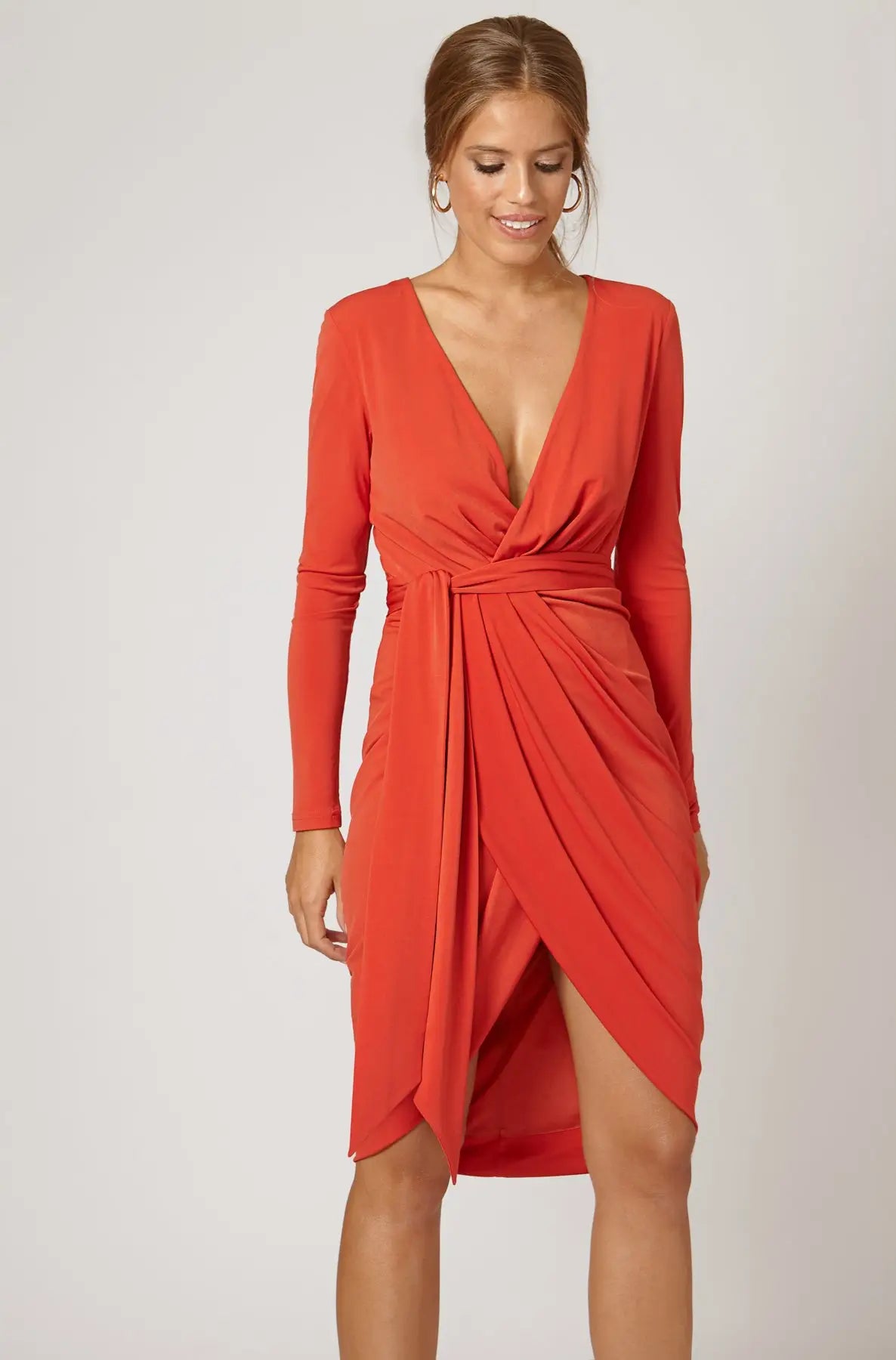 Brick Red Leti Dress