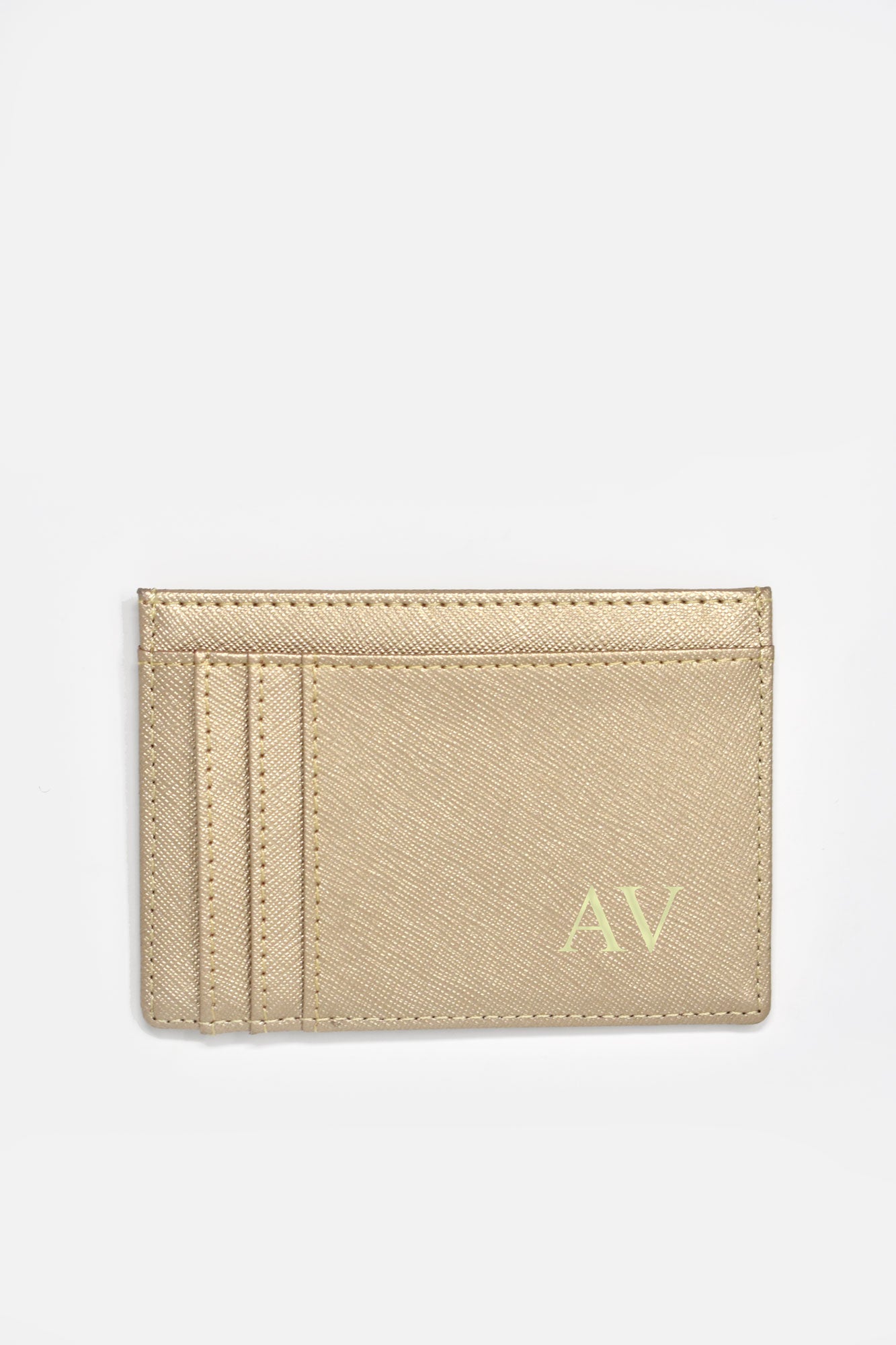 Edmee Saffiano Leather Minimalist Card Holder