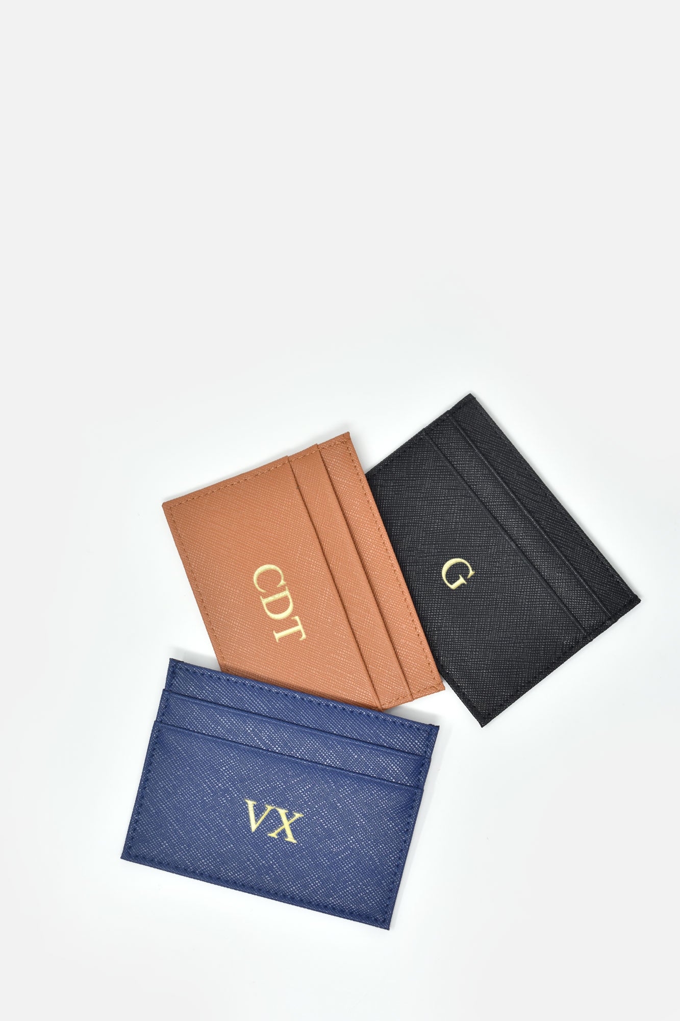 Esme Saffiano Leather Minimalist Card Holder