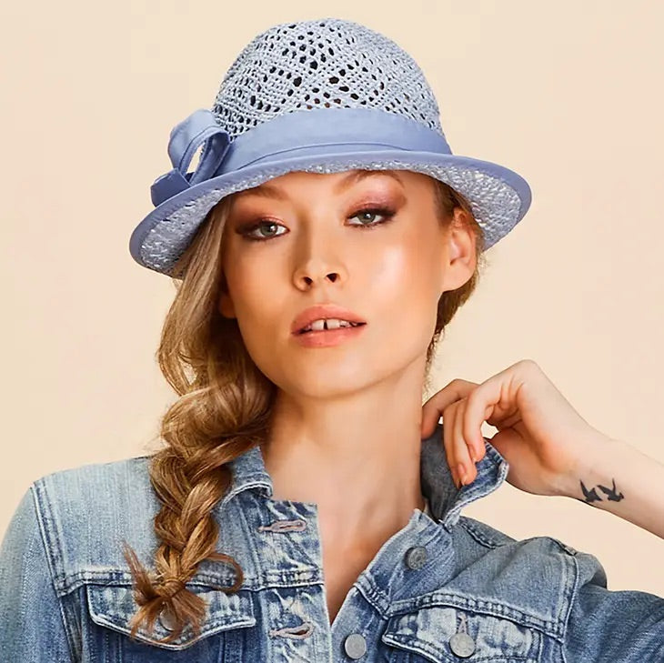 Iris Straw Fedora Hat