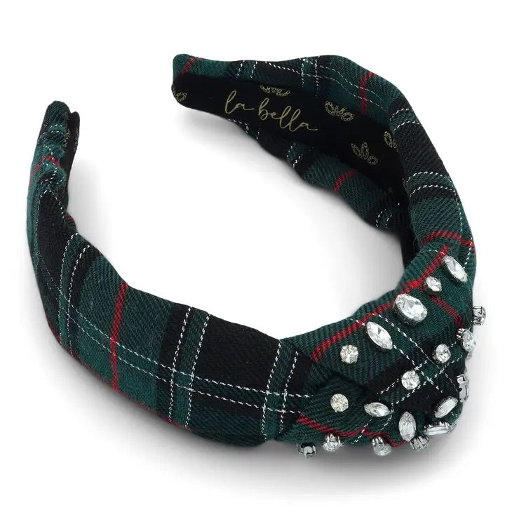 Crystal Dipped Green Headband