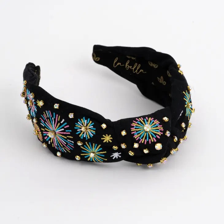 Embroidered Fireworkds Headband