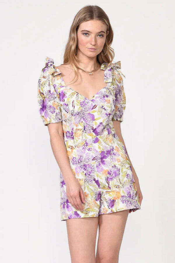 Gina Embroidered Eyelet Romper