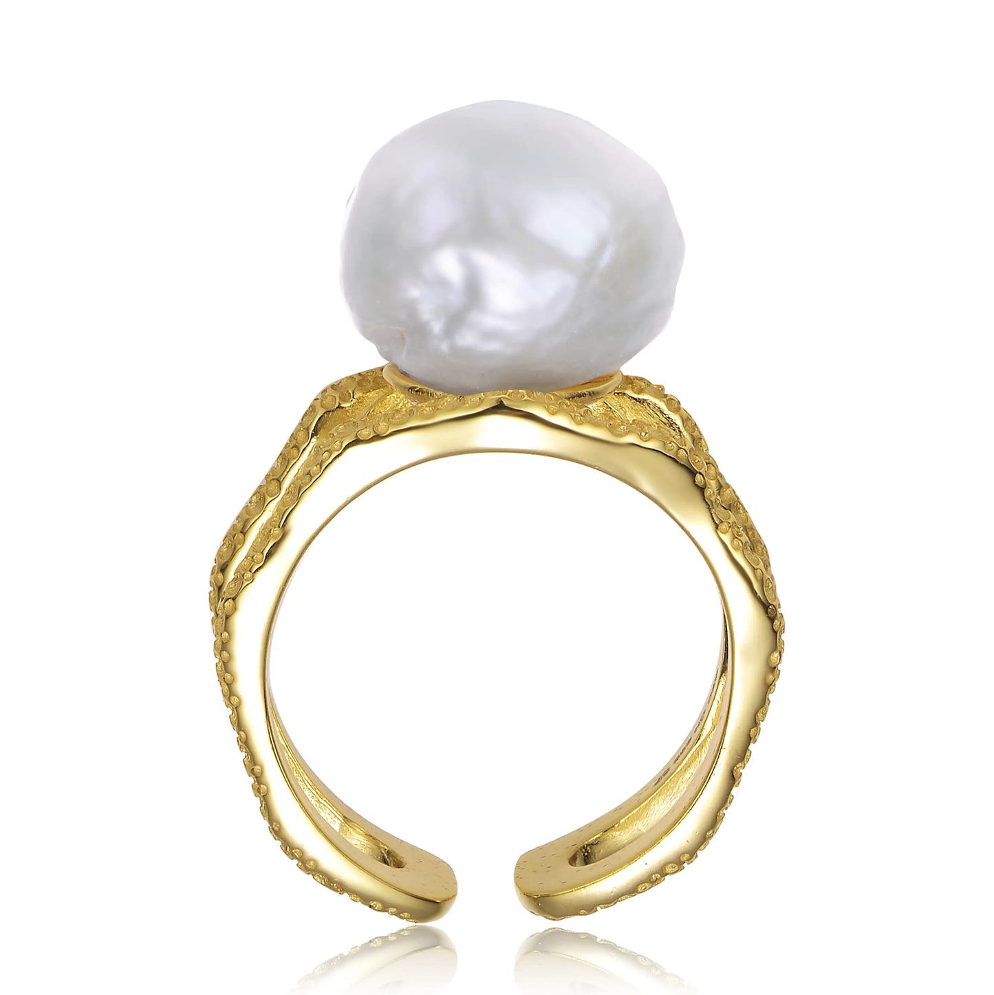Adjustable Sterling Silver Freshwater Pearl Ring
