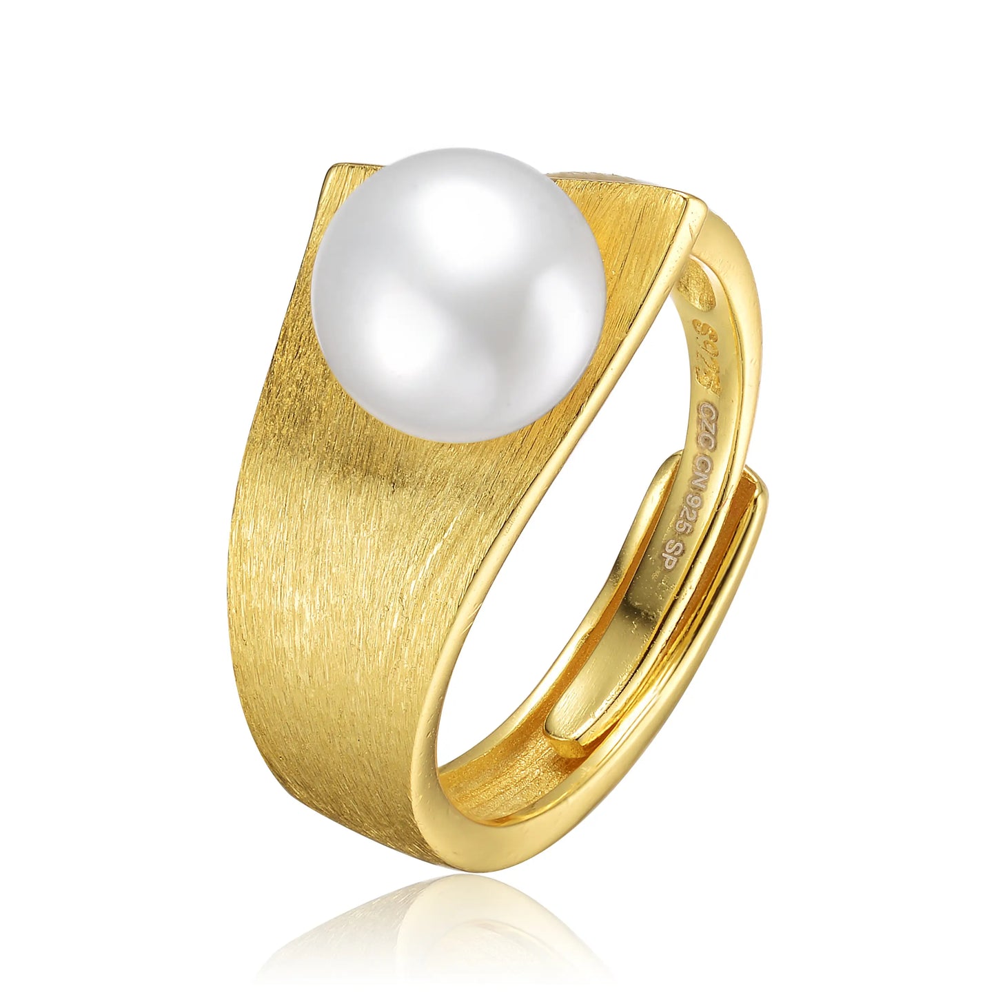 Adjustable Sterling Silver Freshwater Pearl Ring