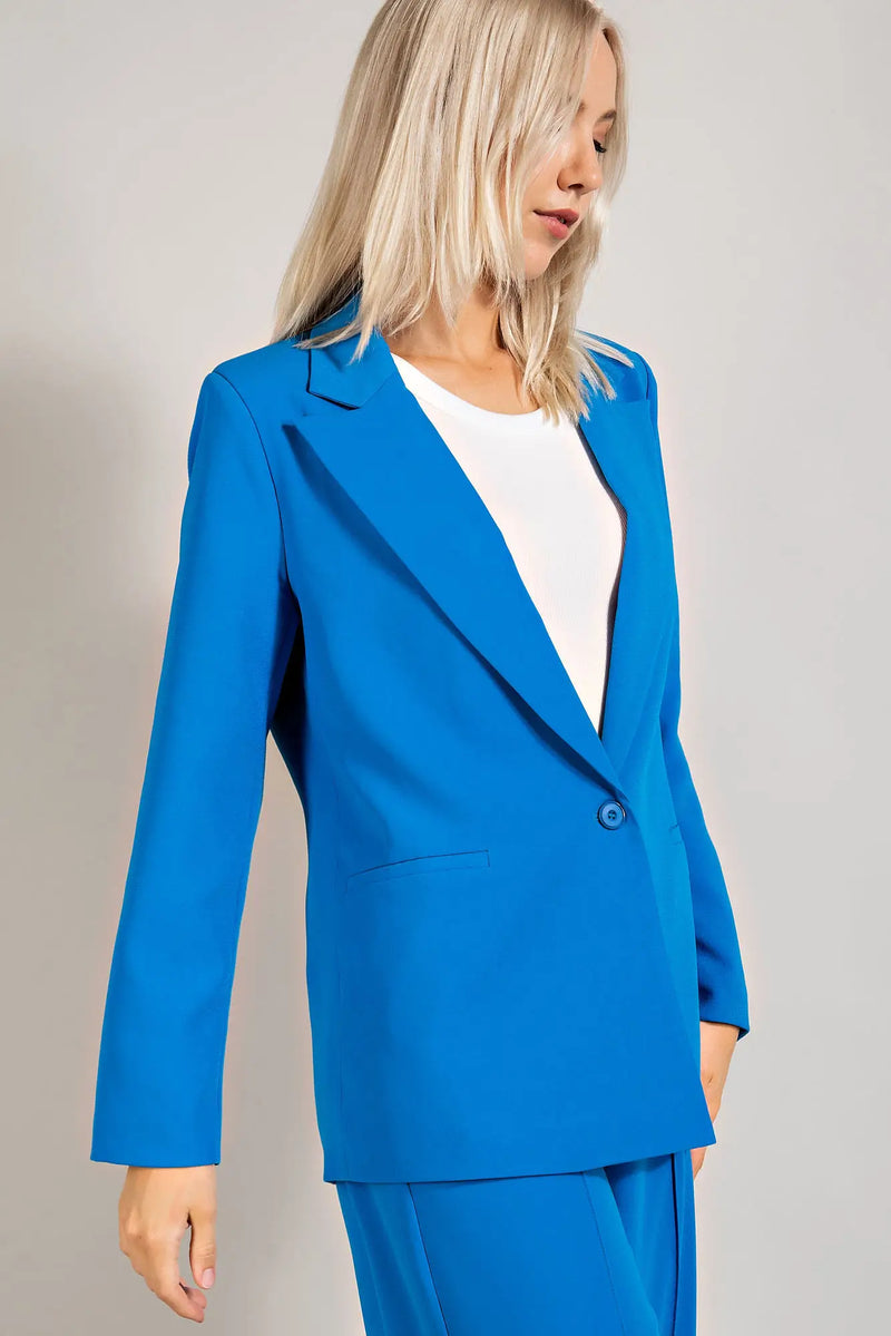 Boyfriend Jacket W Single Front Button