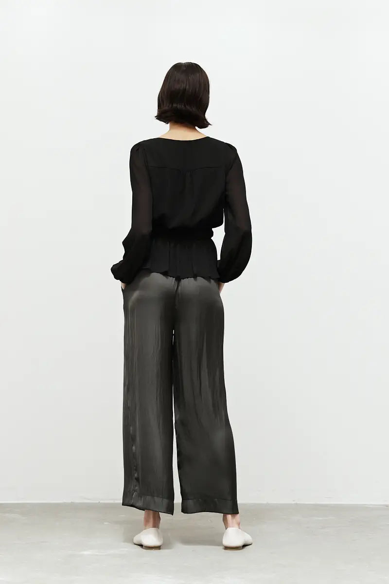 Chiffon Peplum Blouse