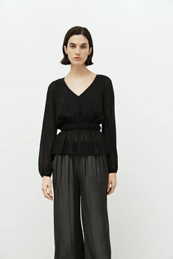 Chiffon Peplum Blouse